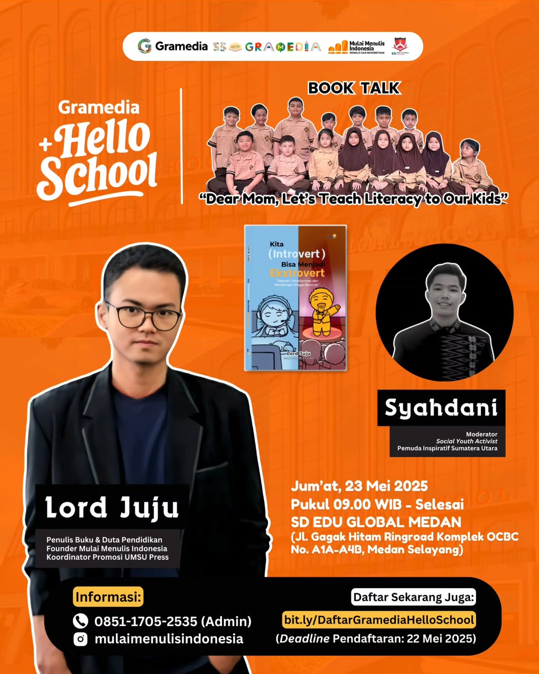 📚✨ Gramedia Hello School x Mulai Menulis Indonesia ✨📚BOOK TALK- 'Dear Mom, Let’s Teach Litera